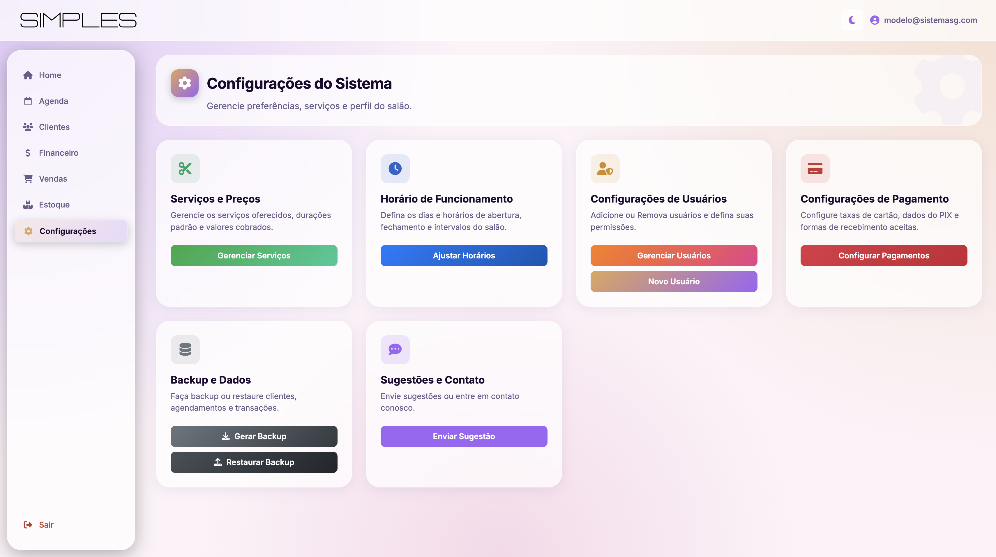 Configurações