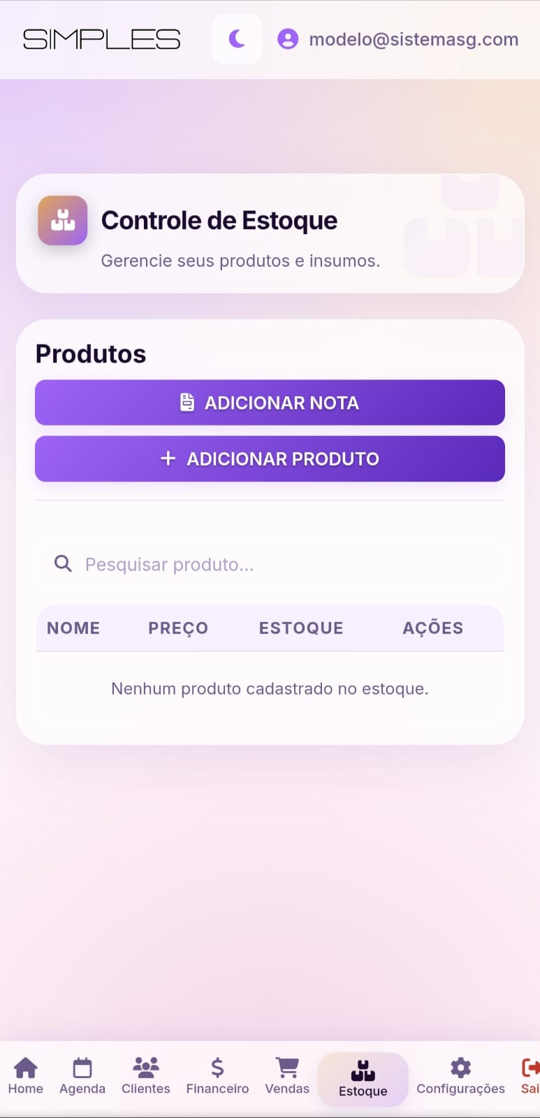 Estoque Mobile